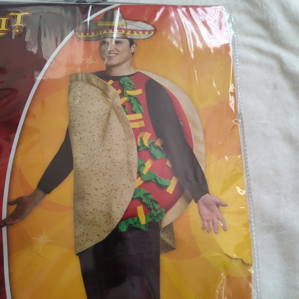 Taco Costume with Toppings New In Bag One Size